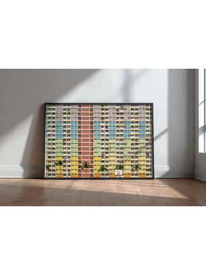 Keyf Home Equalizer Siyah Çerçeveli Mdf Tablo Poster Salon Duvar Dekoru Hediye