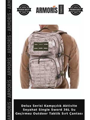 Armoris Delux Serisi Kampçılık Aktivite Seyahat Single Sword 36L Su Geçirmez Outdoor Taktik Sırt Çantası