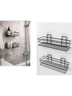 Happy Trend Banyo Rafı, Banyo Düzenleyici Raf,yapışkanlı, Duş Rafı Organizer Şampuanlık, Duşakabin Rafı, Banyo Organizeri, Banyo Askısı 2 Adet