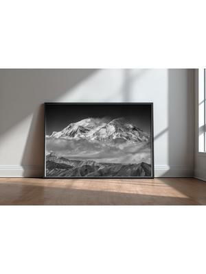Keyf Home Denali Siyah Çerçeveli Mdf Tablo Poster Salon Duvar Dekoru Hediye