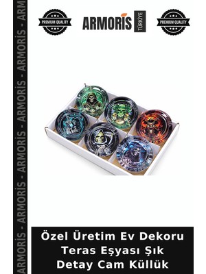Armoris Özel Üretim Ev Dekoru Teras Eşyası Şık Detay Cam Küllük