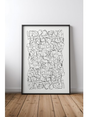 Keyf Home Circuitry Siyah Çerçeveli Mdf Tablo Poster Salon Duvar Dekoru Hediye