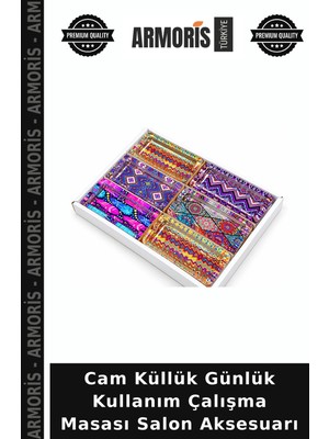 Armoris Cam Küllük Günlük Kullanım Çalışma Masası Salon Aksesuarı