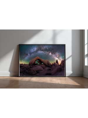 Keyf Home Archs Gallery Siyah Çerçeveli Mdf Tablo Poster Salon Duvar Dekoru Hediye