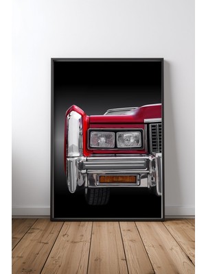 Keyf Home 1976 Eldorado Convertible Siyah Çerçeveli Mdf Tablo Poster Salon Duvar Dekoru Hediye