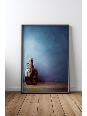 Keyf Home Blues Siyah Çerçeveli Mdf Tablo Poster Salon Duvar Dekoru Hediye