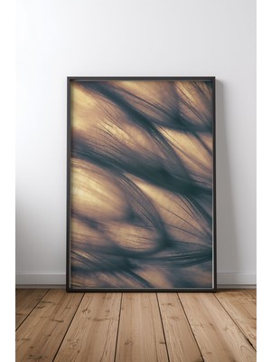Keyf Home Dandelion Closeup Siyah Çerçeveli Mdf Tablo Poster Salon Duvar Dekoru Hediye