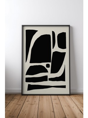 Keyf Home Pieces Siyah Çerçeveli Mdf Tablo Poster Salon Duvar Dekoru Hediye