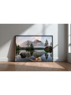 Keyf Home Natures Awakening Siyah Çerçeveli Mdf Tablo Poster Salon Duvar Dekoru Hediye