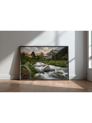 Keyf Home Maritime Alps Park Siyah Çerçeveli Mdf Tablo Poster Salon Duvar Dekoru Hediye