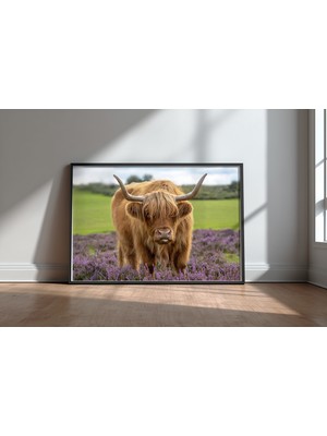 Keyf Home Highland Siyah Çerçeveli Mdf Tablo Poster Salon Duvar Dekoru Hediye
