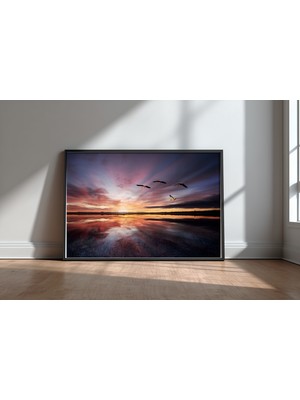 Keyf Home Morning Mood Siyah Çerçeveli Mdf Tablo Poster Salon Duvar Dekoru Hediye