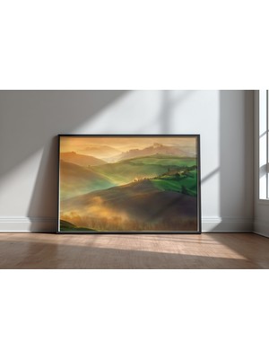 Keyf Home Morning Dreams Siyah Çerçeveli Mdf Tablo Poster Salon Duvar Dekoru Hediye