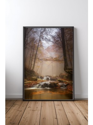 Keyf Home Mistyc Mist Siyah Çerçeveli Mdf Tablo Poster Salon Duvar Dekoru Hediye