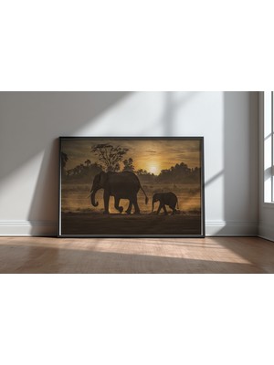 Keyf Home Follow Me Siyah Çerçeveli Mdf Tablo Poster Salon Duvar Dekoru Hediye