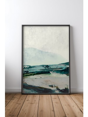 Keyf Home Mountains Siyah Çerçeveli Mdf Tablo Poster Salon Duvar Dekoru Hediye