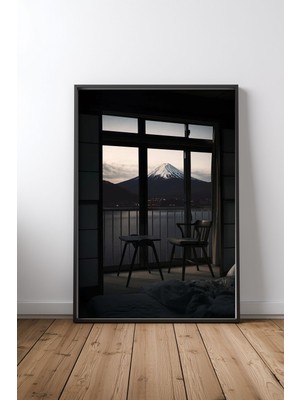 Keyf Home Wake Up In Japan Siyah Çerçeveli Mdf Tablo Poster Salon Duvar Dekoru Hediye