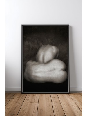Keyf Home Two Being Lonely Siyah Çerçeveli Mdf Tablo Poster Salon Duvar Dekoru Hediye