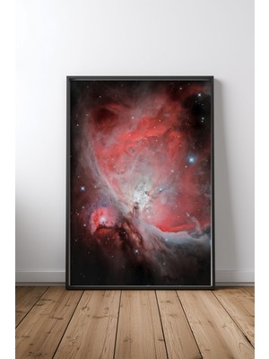 Keyf Home The Great Orion Nebula Siyah Çerçeveli Mdf Tablo Poster Salon Duvar Dekoru Hediye