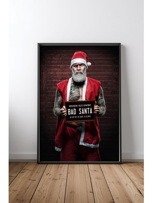 Keyf Home Xmas Is Cancelled Siyah Çerçeveli Mdf Tablo Poster Salon Duvar Dekoru Hediye