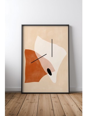 Keyf Home Terracotta 48 Siyah Çerçeveli Mdf Tablo Poster Salon Duvar Dekoru Hediye