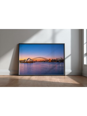 Keyf Home Sydney Siyah Çerçeveli Mdf Tablo Poster Salon Duvar Dekoru Hediye