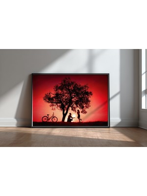 Keyf Home Sun For You Siyah Çerçeveli Mdf Tablo Poster Salon Duvar Dekoru Hediye