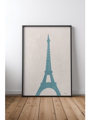 Keyf Home Very Paris Siyah Çerçeveli Mdf Tablo Poster Salon Duvar Dekoru Hediye