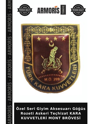 Armoris Özel Seri Giyim Aksesuarı Göğüs Rozeti Askeri Teçhizat Kara Kuvvetleri Mont Brövesi