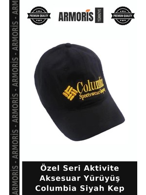 Armoris Özel Seri Aktivite Aksesuar Yürüyüş Columbia Siyah Kep