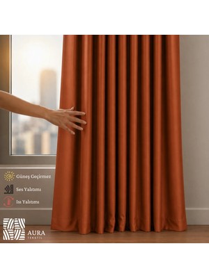 Fluiana Blackout Perde | Kiremit Blackout Perde |%100 Karartma Perde|güneş Geçirmez Perde |ışık Geçirmez