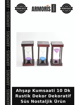 Armoris Ahşap Kumsaati 10 Dk Rustik Dekor Dekoratif Süs Nostaljik Ürün
