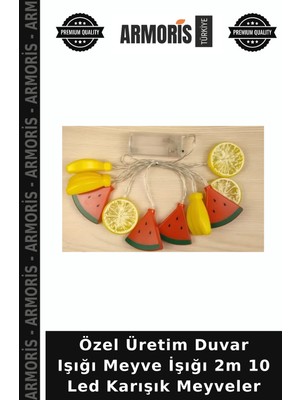 Armoris Özel Üretim Duvar Işığı Meyve Işığı 2m 10 LED Karışık Meyveler