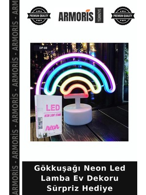 Armoris Gökkuşağı Neon LED Lamba Ev Dekoru Sürpriz Hediye