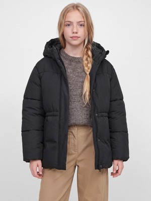 Jack & Jones Jack Jones Jxmaeve Mıd Puffer Jacket Otw Grl Sn Kiz Çocuk Siyah Mont 12303371-02