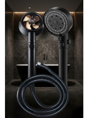 Elarque Turbo Pervaneli 5 Fonksiyonlu Duş Başlığı + Hortum (2’li Set)