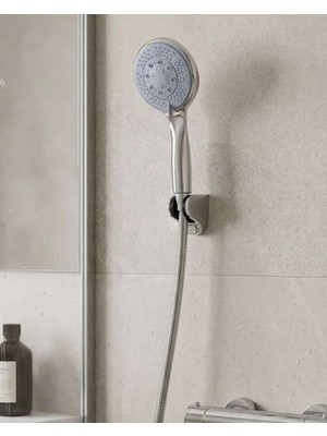 Elarque 4 Kademeli El Duşu Seti Spiral Hortumlu Banyo Duş Başlığı