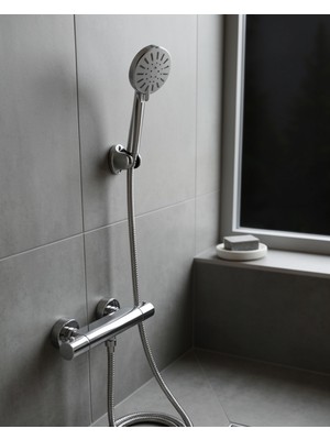 Elarque 4 Kademeli Duş Başlığı Seti Spiral Hortumlu Banyo Seti