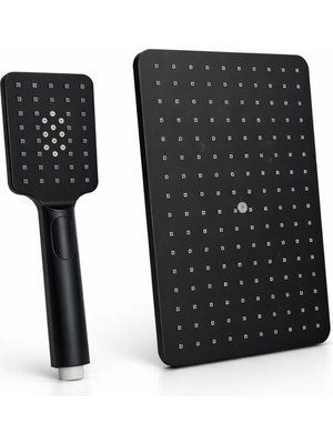 Elarque Siyah Duş Seti ve El Duş Telefonu Ikili Set