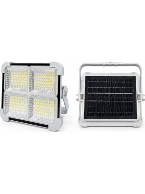 Royal Rain Store 200W Solar LED Projektör, 3 Renk Işık Modlu Şarjlı Kamp Lambası, USB Girişli Güneş Panelli Acil Durum Işığı İP44