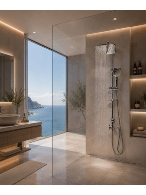 Elarque Quattro Premium Lux Tepe Yağmurlama Duş Seti Özel Seri