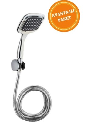 Elarque Kare Baslıklı Banyo Duş Seti