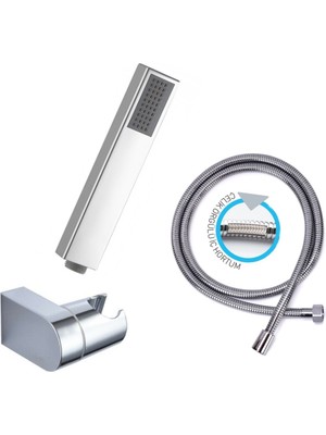 Elarque Yapıtaşı YT281 Elit Banyo Duş Seti 1fonksiyonlu-Çelik Örgülü Duş Spiral Hor