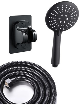Elarque YT290 Elit Siyah Banyo Duş Seti 3fonksiyonlu
