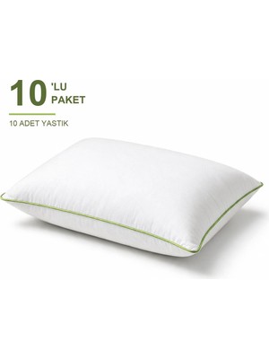 Elarque Biyeli Yastık 10'li Paket 50X70 cm 800 gr Boncuk Silikon Elyaf Dolgulu