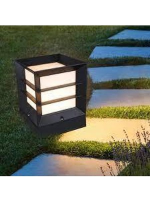 Royal Rain Store Sekizgen LED Kare Izgaralı Küp Dekoratif Bahçe Aydınlatma Armatürü