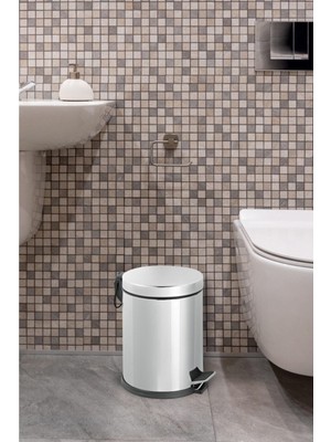 Elarque Pedallı Banyo ve Tuvalet Çöp Kovası 3 Lt.