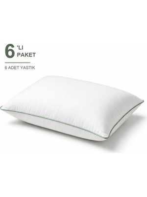 Elarque Biyeli Yastık 6'lı Paket 50X70 cm 1100 gr Boncuk Silikon Elyaf Dolgulu