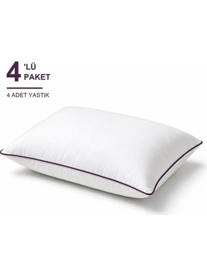 Elarque Comfort Touch Biyeli Yastık 4'li Paket 50X70 cm 900 gr Boncuk Silikon Elyaf