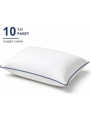 Elarque Biyeli Yastık 10'li Paket 50X70 cm 1100 gr Boncuk Silikon Elyaf Dolgulu